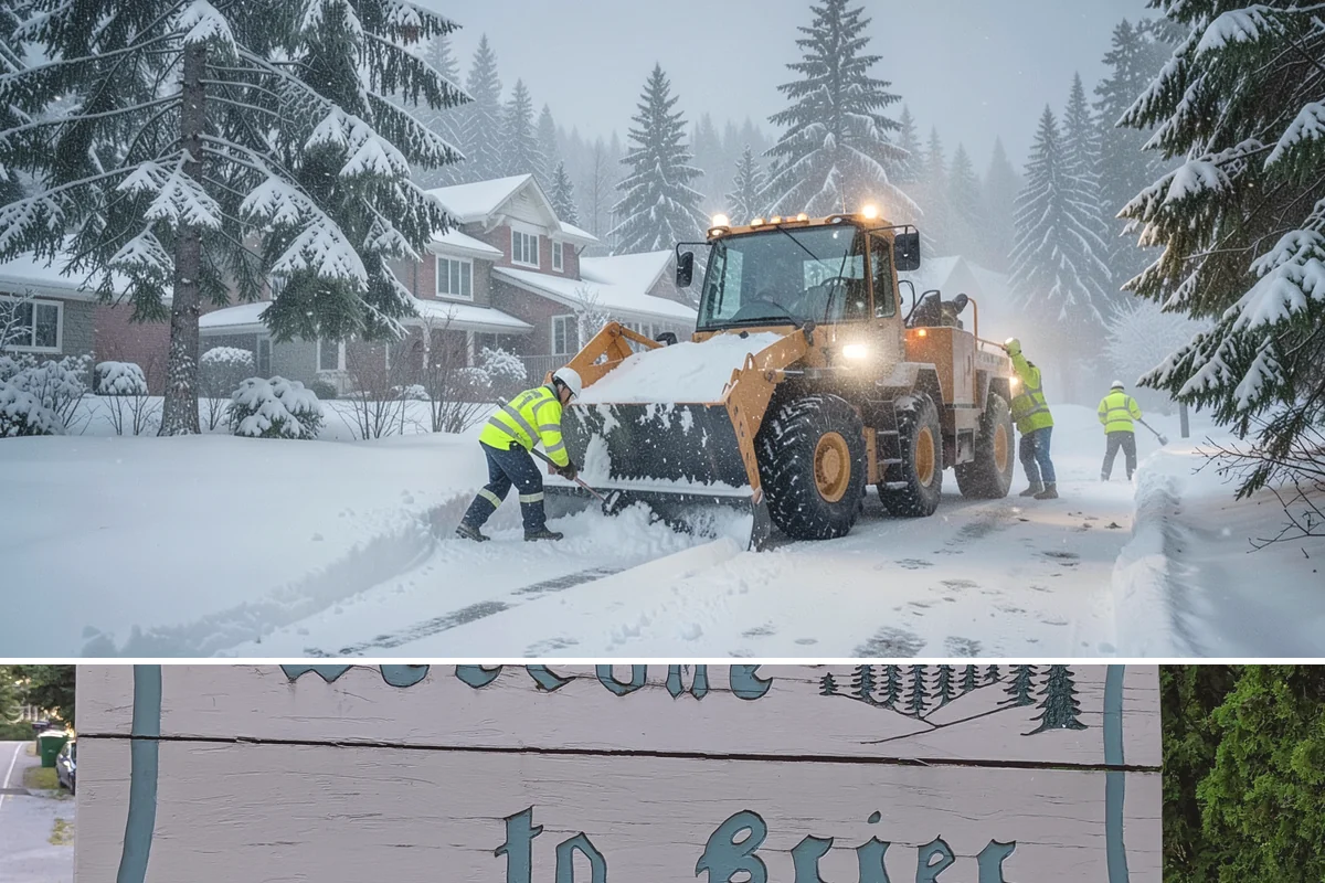 Backhoe Snow Removal in Brier, Snohomish County, WA - Backhoe snow removal is typically needed mid-to-late winter, from January through February, after piles build across a storm...