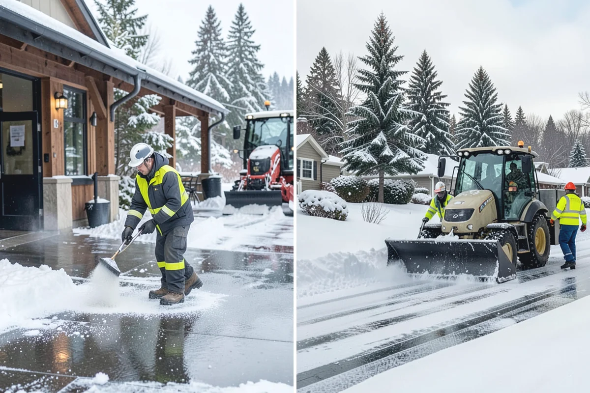 Backhoe Snow Removal in Buckley, Pierce County, WA - Assess piled and compacted snow needing relocation
