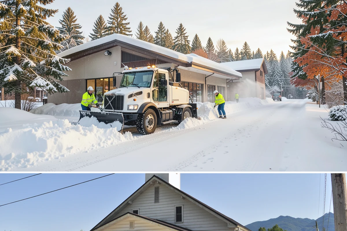 Backhoe Snow Removal in Concrete, Skagit County, WA - Backhoe snow removal is typically needed mid-to-late winter, from January through February, after piles build across a storm...