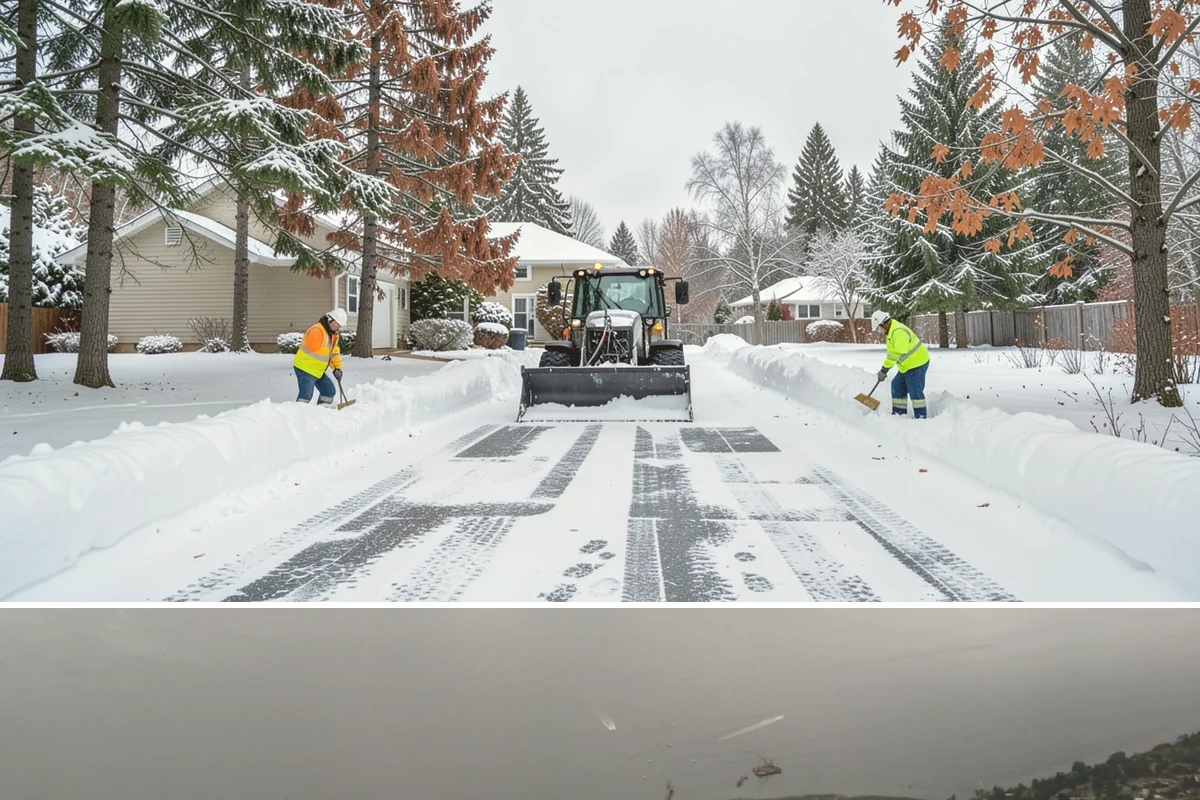 Backhoe Snow Removal in Des Moines, King County, WA - Backhoe snow removal is typically needed mid-to-late winter, from January through February, after piles build across a storm...