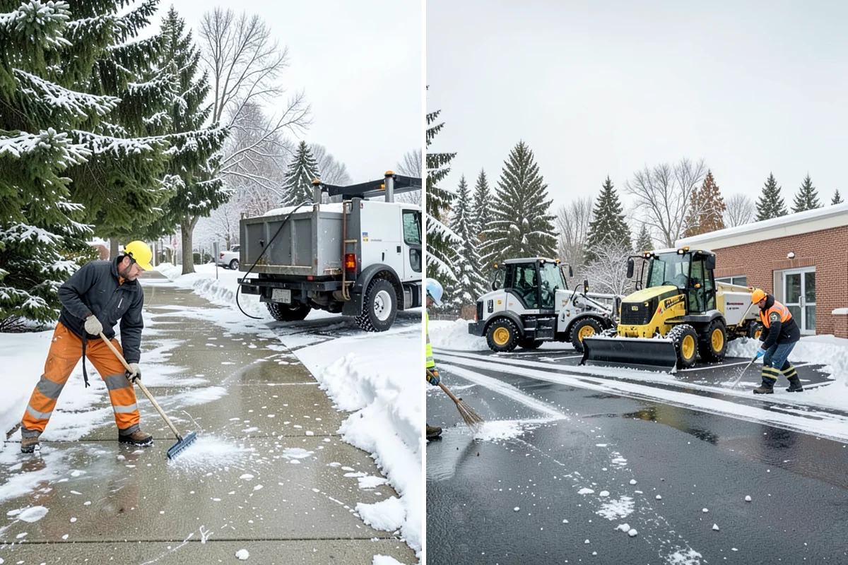 Backhoe Snow Removal in DuPont, Pierce County, WA - Assess piled and compacted snow needing relocation