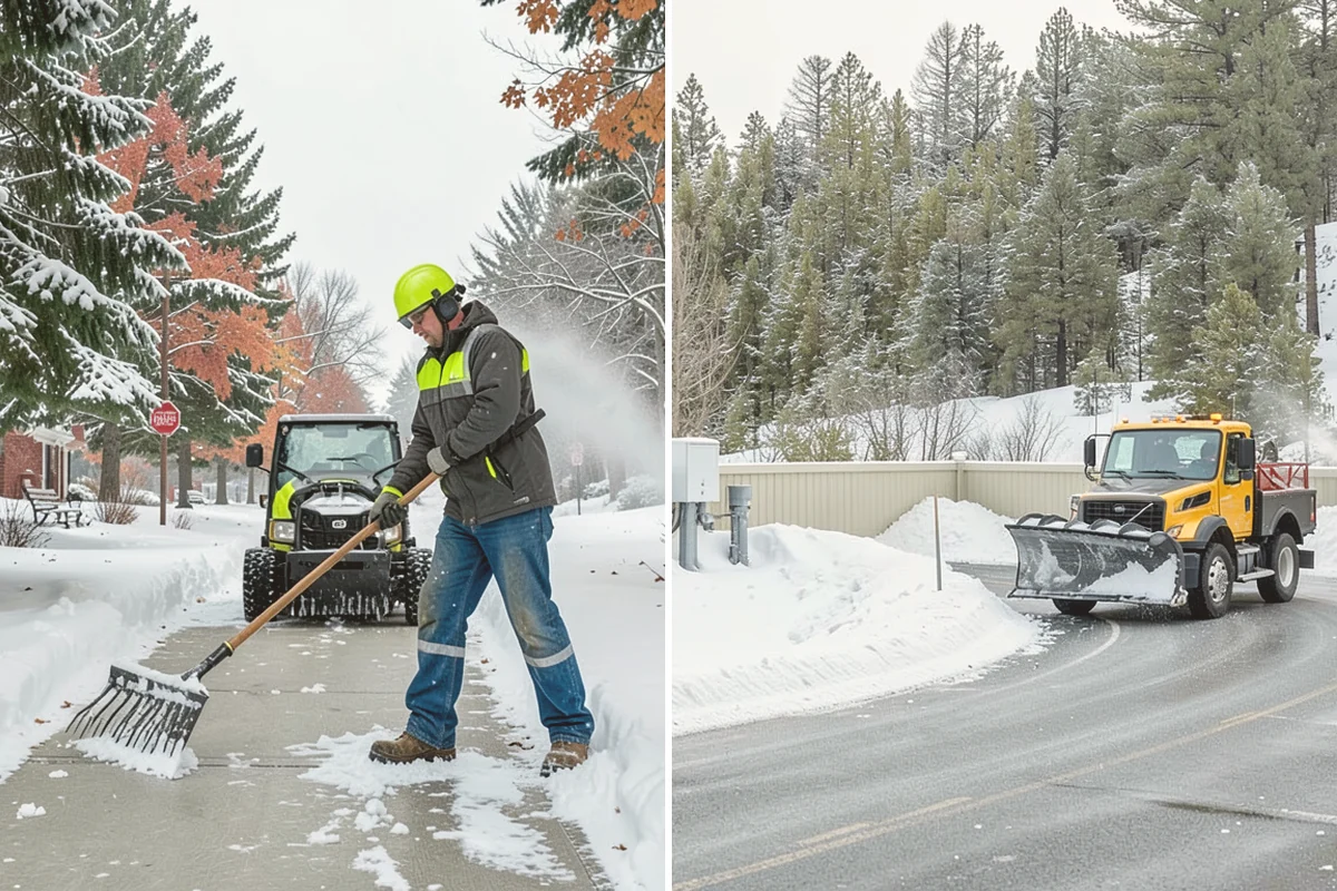 Backhoe Snow Removal in Edmonds, Snohomish County, WA - Assess piled and compacted snow needing relocation