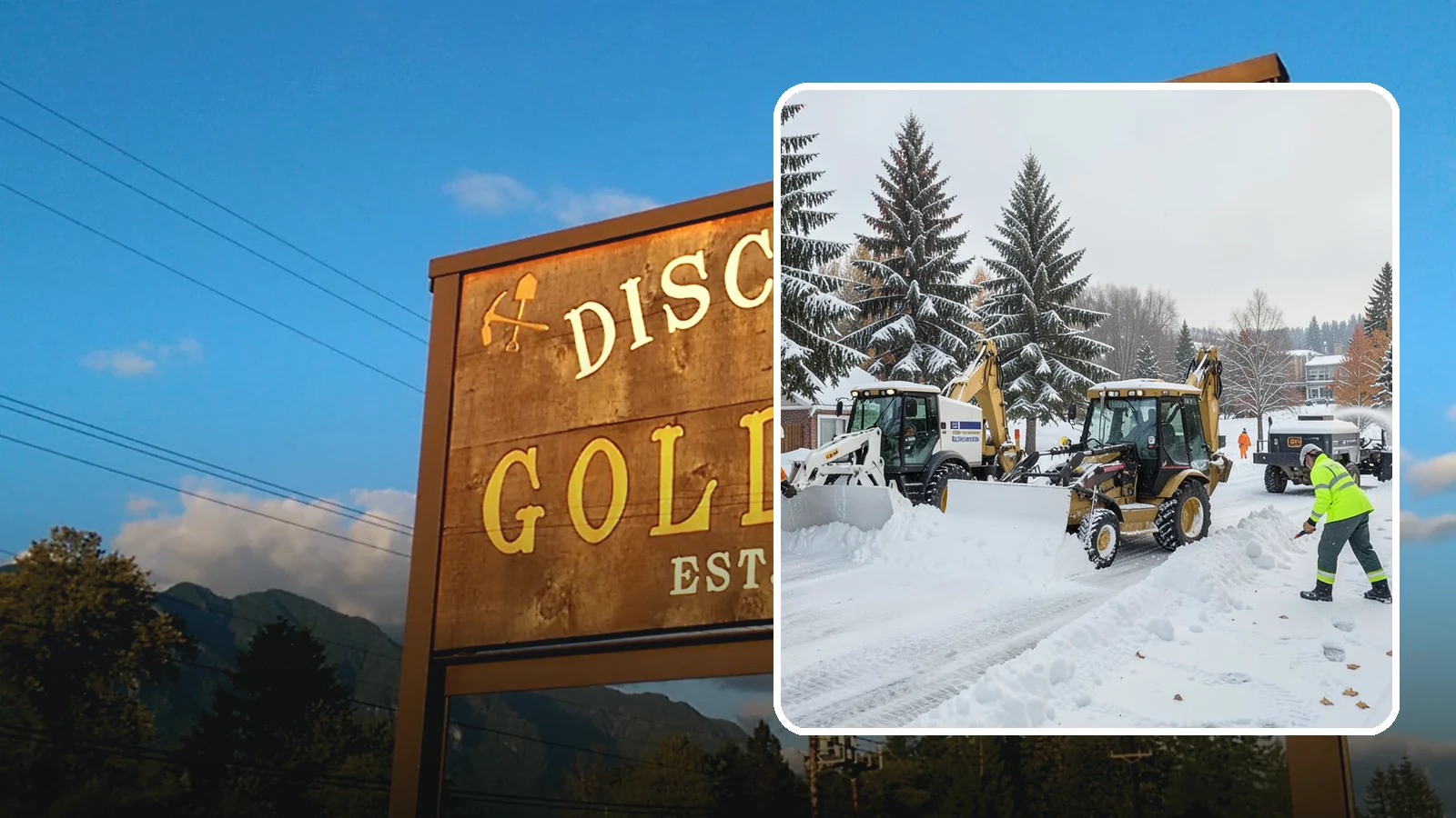 Backhoe Snow Removal in Gold Bar, Snohomish County, WA - Our backhoes tackle deep, packed, and piled snow that lighter equipment cannot move.