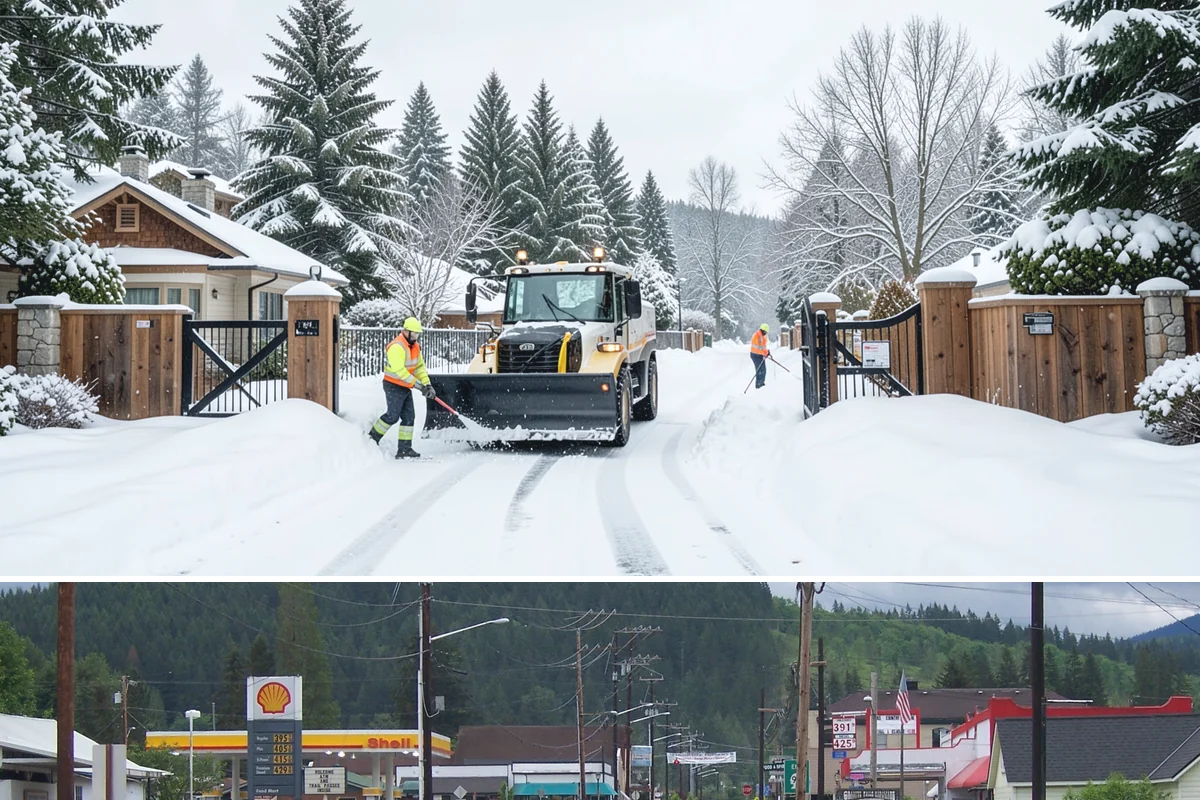 Backhoe Snow Removal in Granite Falls, Snohomish County, WA - Backhoe snow removal is typically needed mid-to-late winter, from January through February, after piles build across a storm...