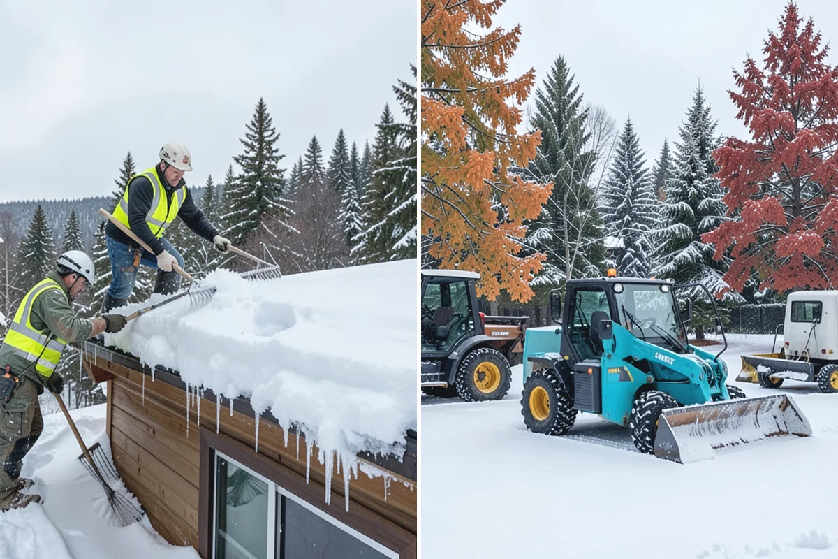 Backhoe Snow Removal in Hamilton, Skagit County, WA - Assess piled and compacted snow needing relocation