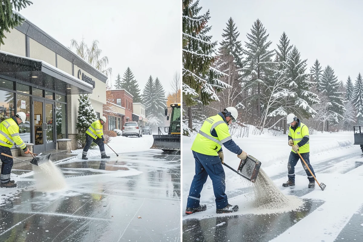 Backhoe Snow Removal in La Conner, Skagit County, WA - Assess piled and compacted snow needing relocation