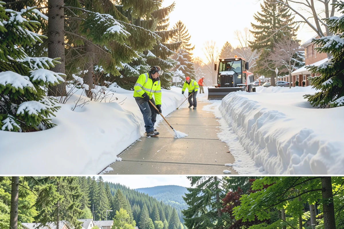 Backhoe Snow Removal in Lake Forest Park, King County, WA - Backhoe snow removal is typically needed mid-to-late winter, from January through February, after piles build across a storm...