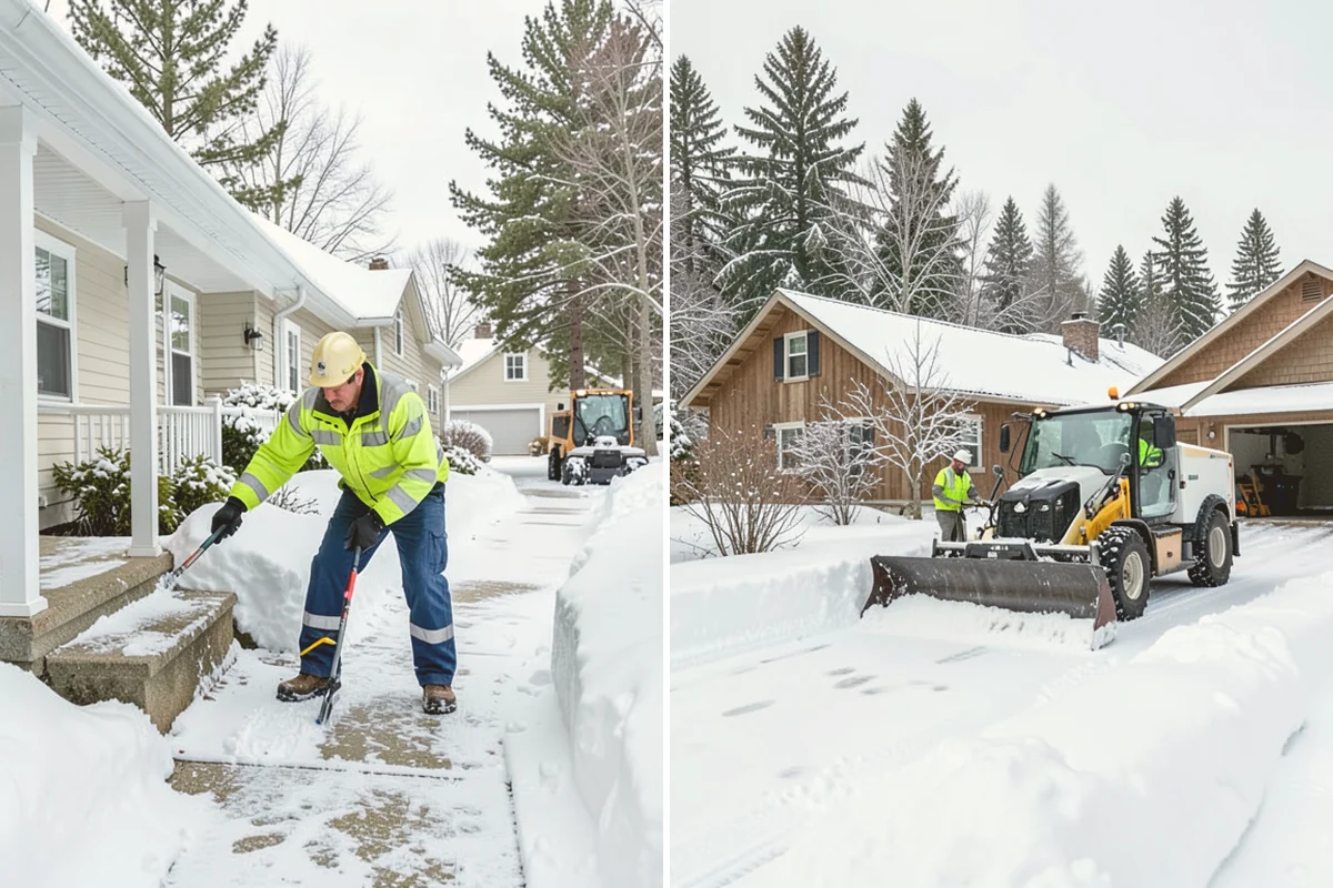 Backhoe Snow Removal in Langley, Island County, WA - Assess piled and compacted snow needing relocation