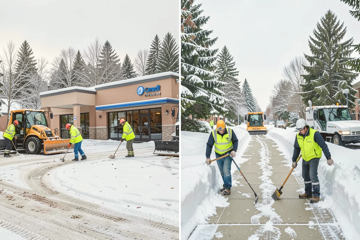 Backhoe Snow Removal in Lynnwood, Snohomish County, WA - Assess piled and compacted snow needing relocation