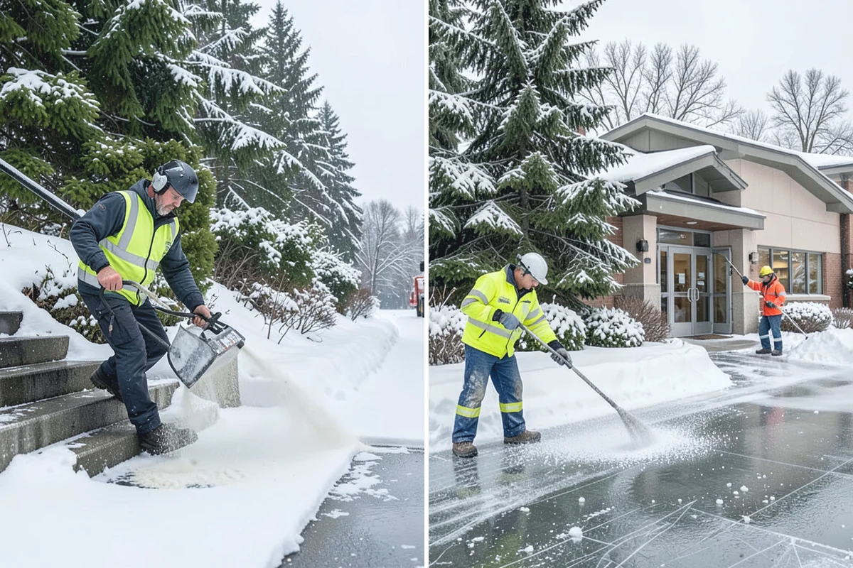 Backhoe Snow Removal in Medina, King County, WA - Assess piled and compacted snow needing relocation