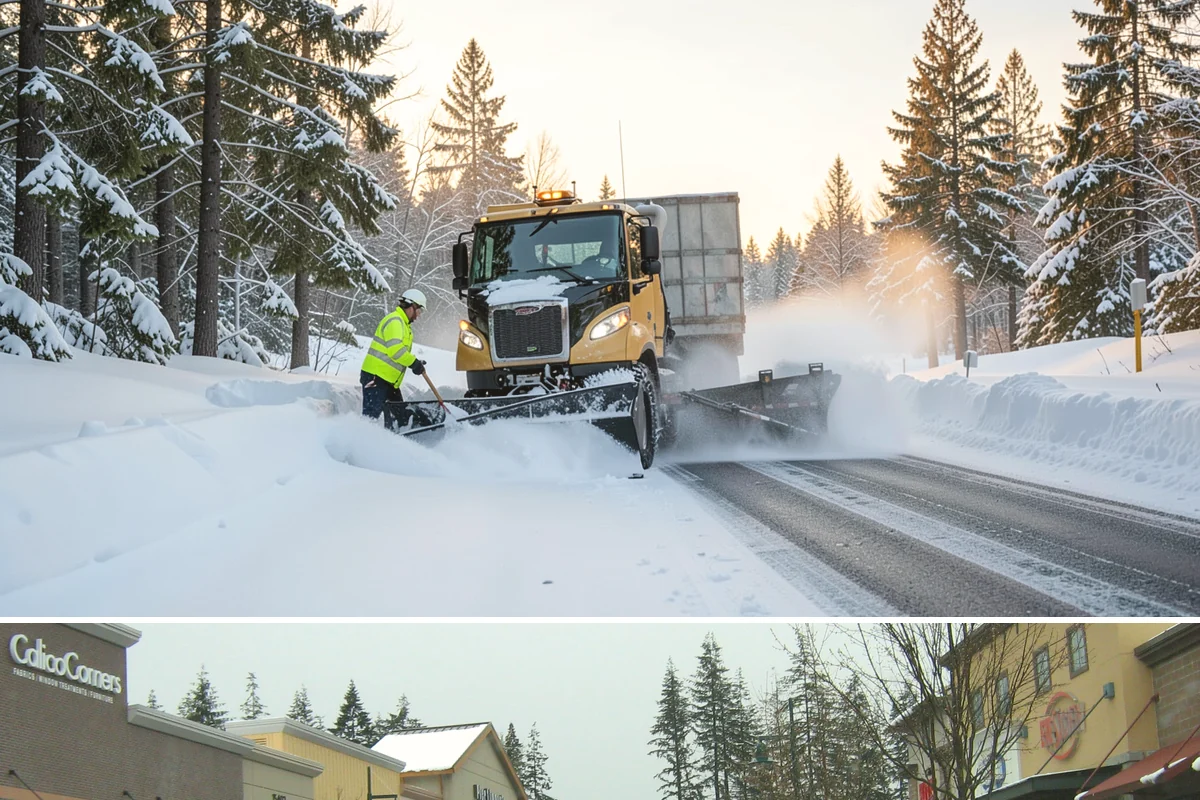Backhoe Snow Removal in Mill Creek, Snohomish County, WA - Backhoe snow removal is typically needed mid-to-late winter, from January through February, after piles build across a storm...