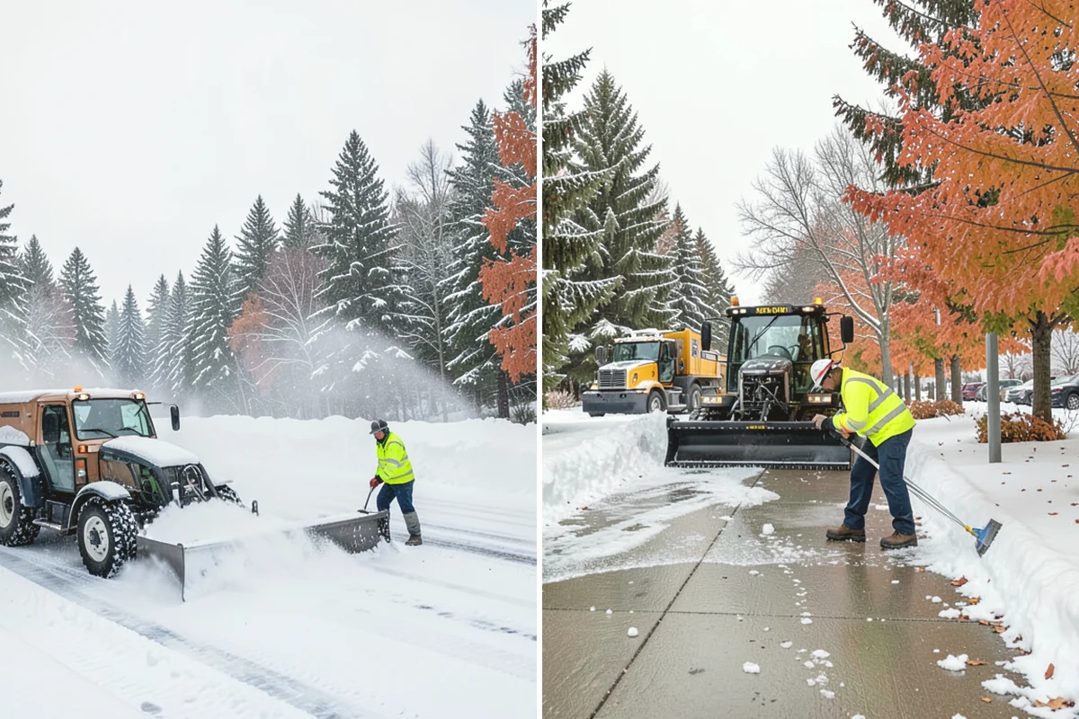 Backhoe Snow Removal in Mountlake Terrace, Snohomish County, WA - Assess piled and compacted snow needing relocation