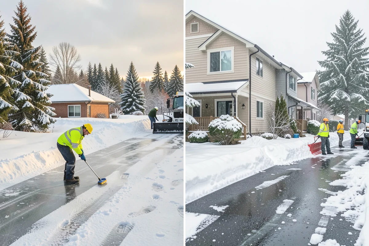 Backhoe Snow Removal in North Bend, King County, WA - Assess piled and compacted snow needing relocation