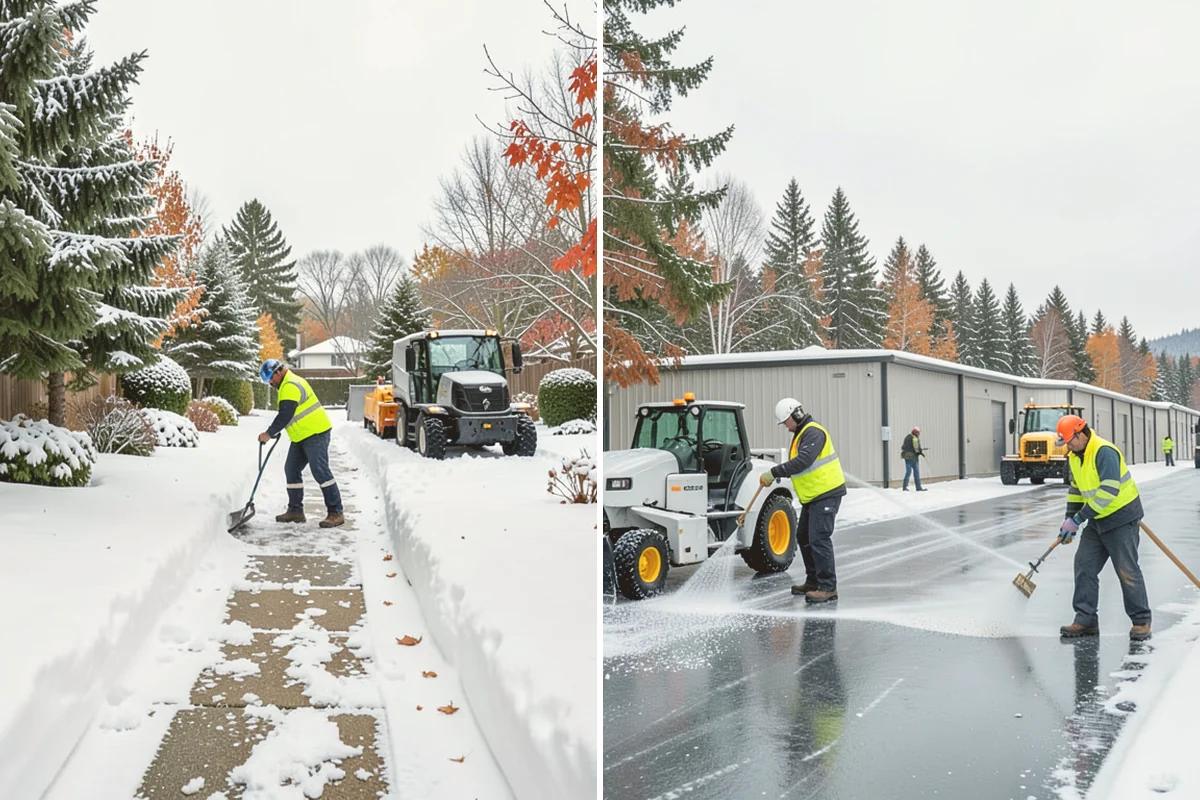 Backhoe Snow Removal in Sammamish, King County, WA - Assess piled and compacted snow needing relocation