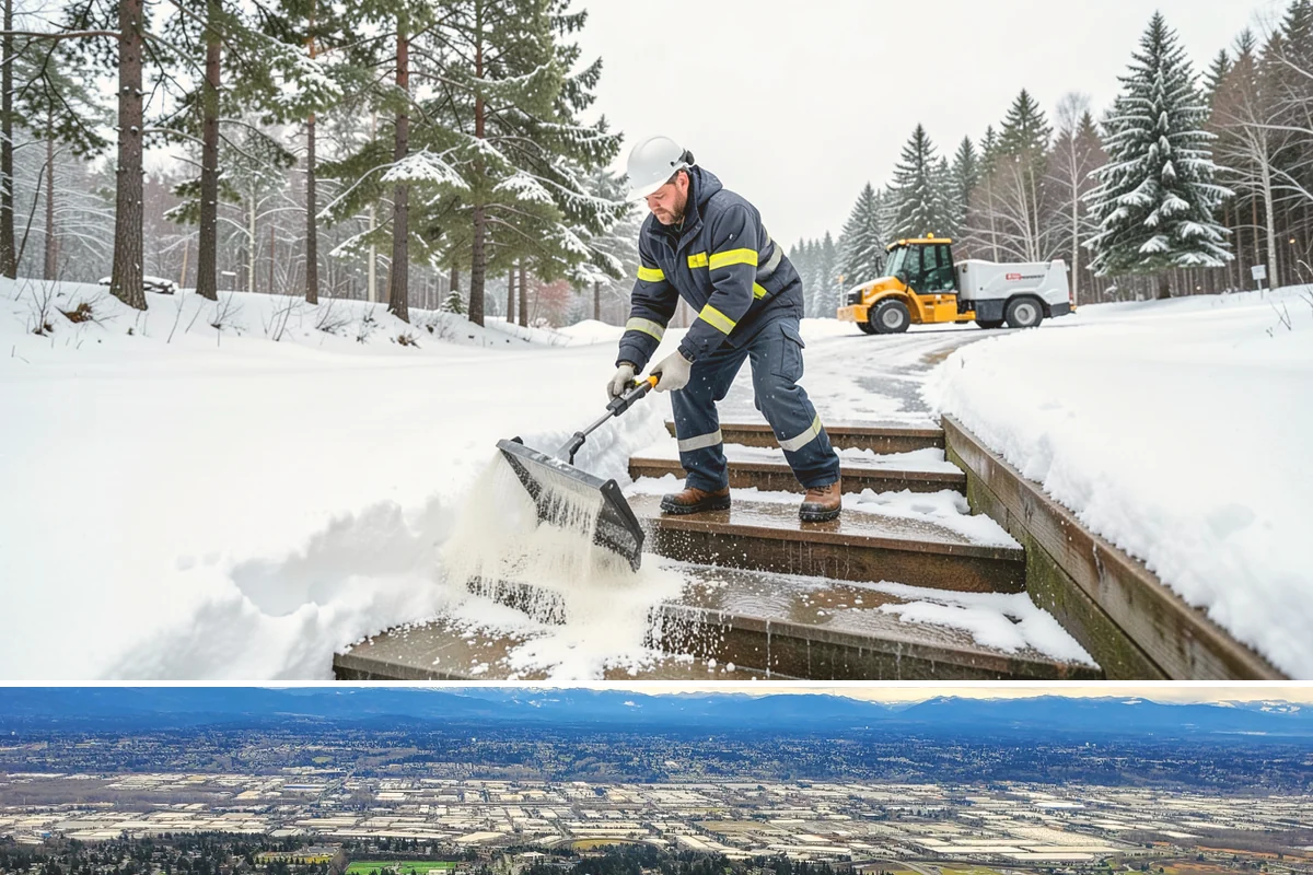 Backhoe Snow Removal in SeaTac, King County, WA - Backhoe snow removal is typically needed mid-to-late winter, from January through February, after piles build across a storm...
