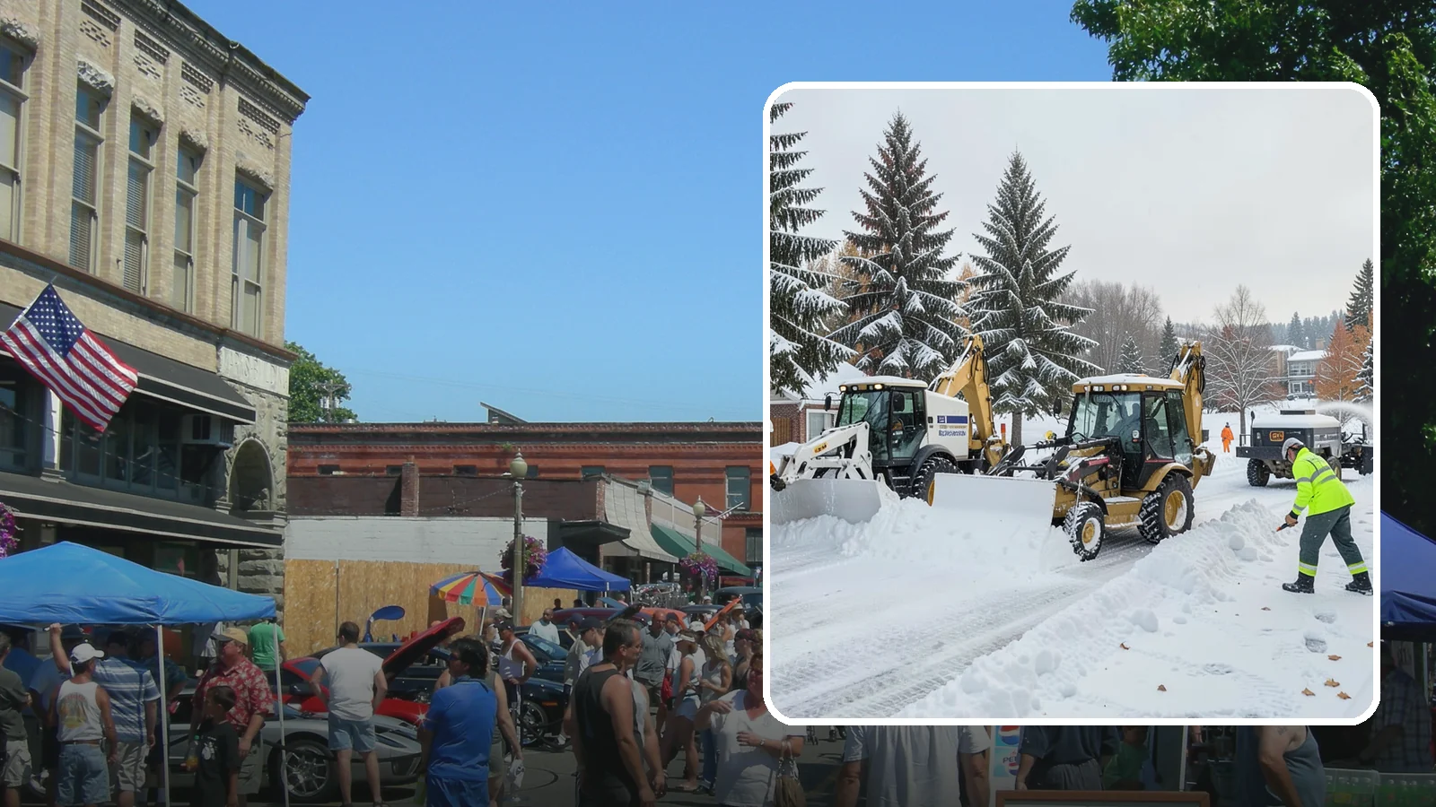 Backhoe Snow Removal in Snohomish, Snohomish County, WA - Our backhoes tackle deep, packed, and piled snow that lighter equipment cannot move.