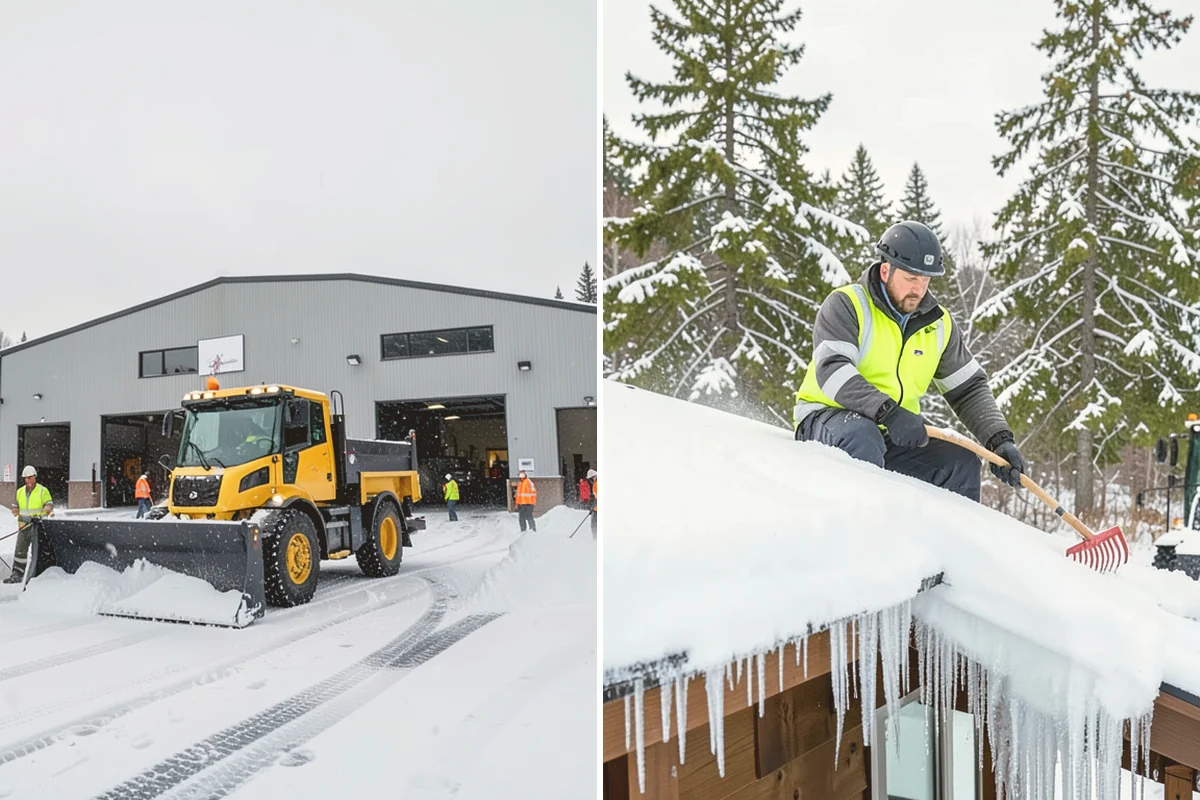 Backhoe Snow Removal in Snohomish, Snohomish County, WA - Assess piled and compacted snow needing relocation