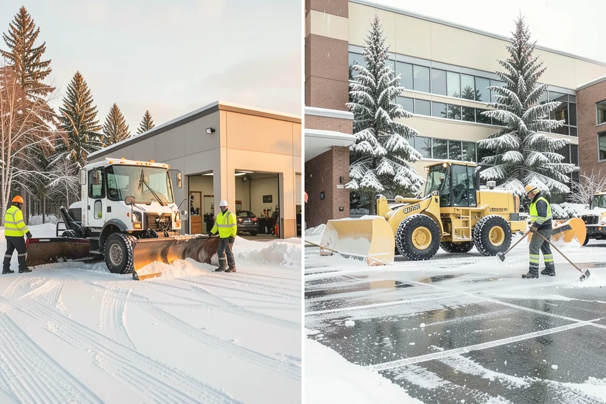 Backhoe Snow Removal in Steilacoom, Pierce County, WA - Assess piled and compacted snow needing relocation