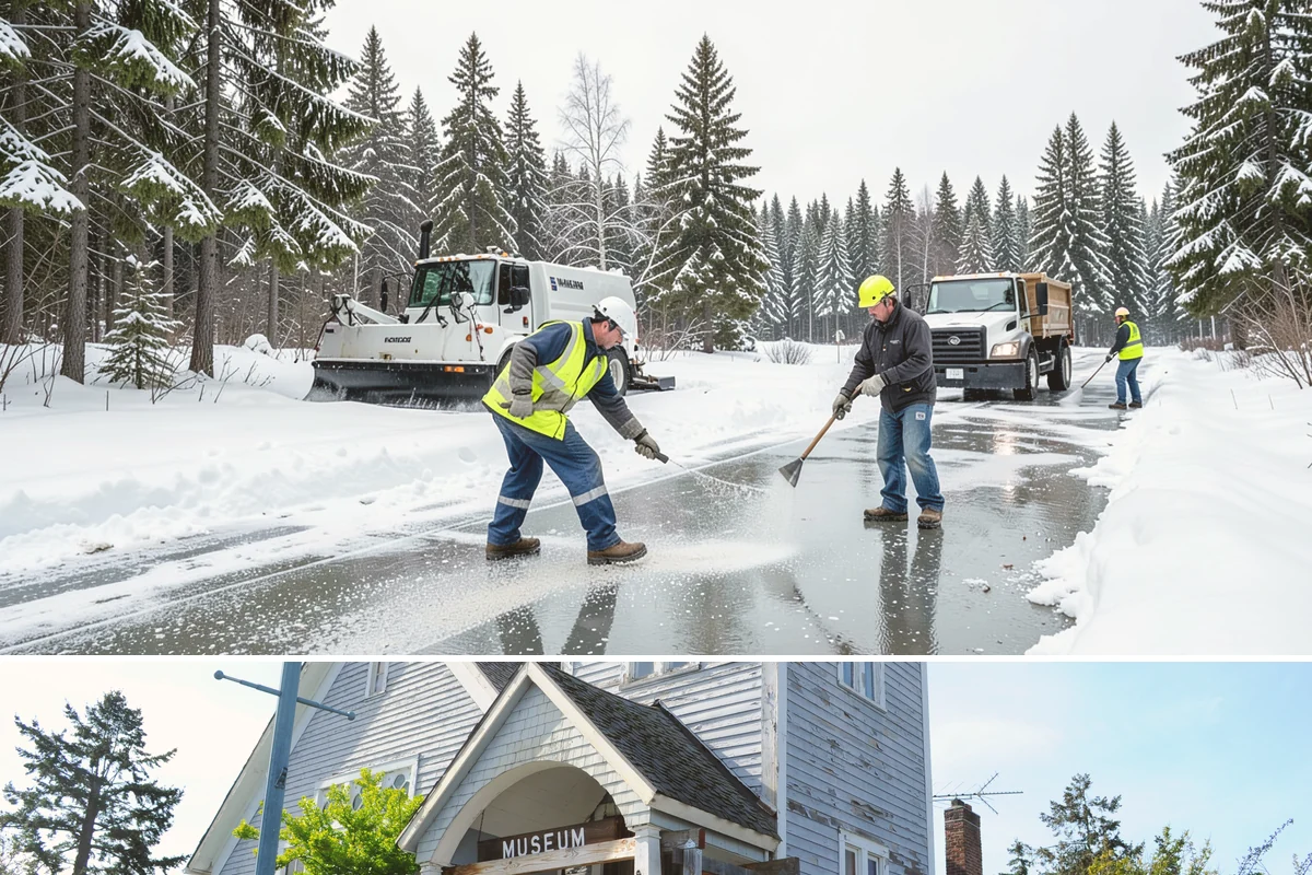 Backhoe Snow Removal in Steilacoom, Pierce County, WA - Backhoe snow removal is typically needed mid-to-late winter, from January through February, after piles build across a storm...