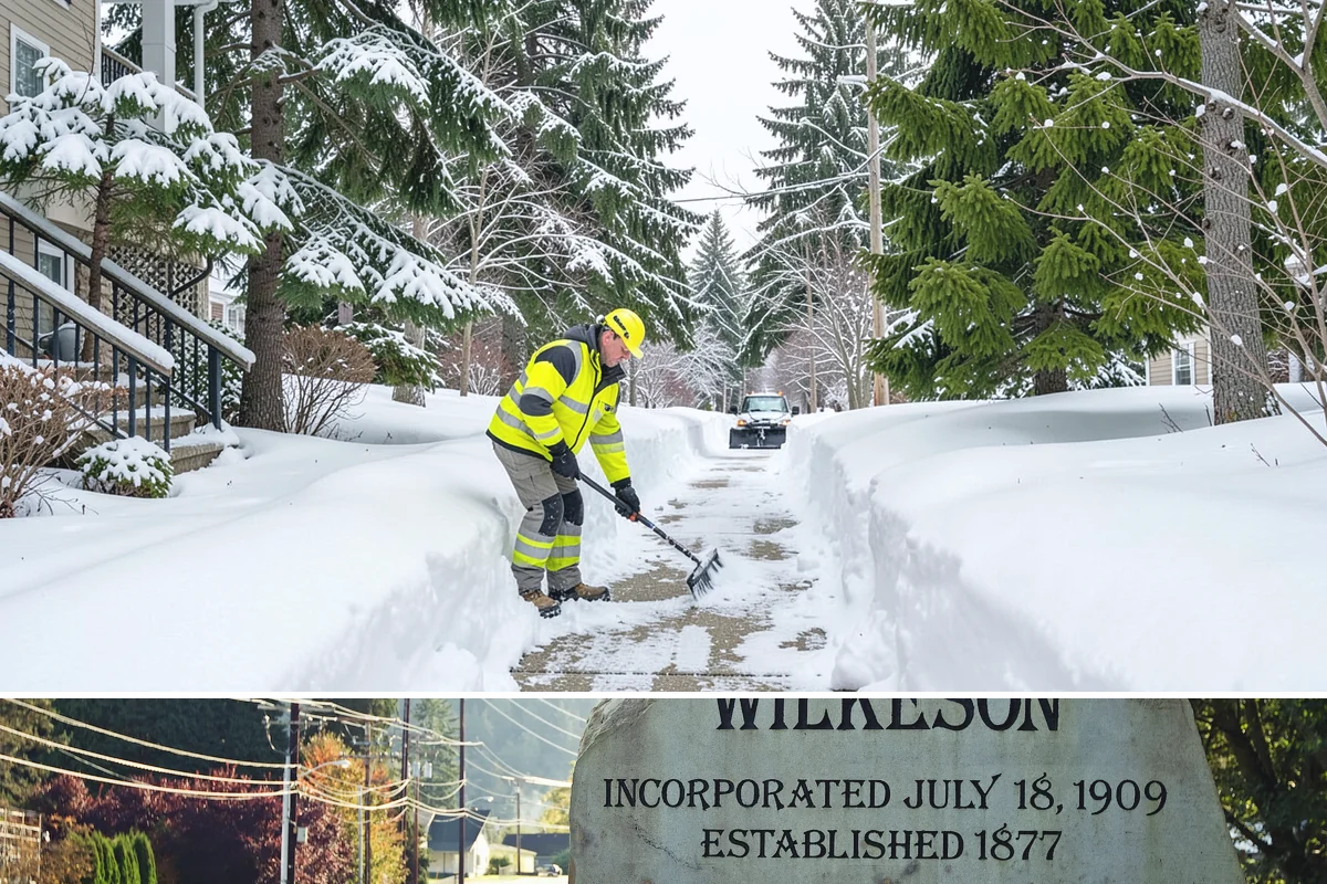 Backhoe Snow Removal in Wilkeson, Pierce County, WA - Backhoe snow removal is typically needed mid-to-late winter, from January through February, after piles build across a storm...