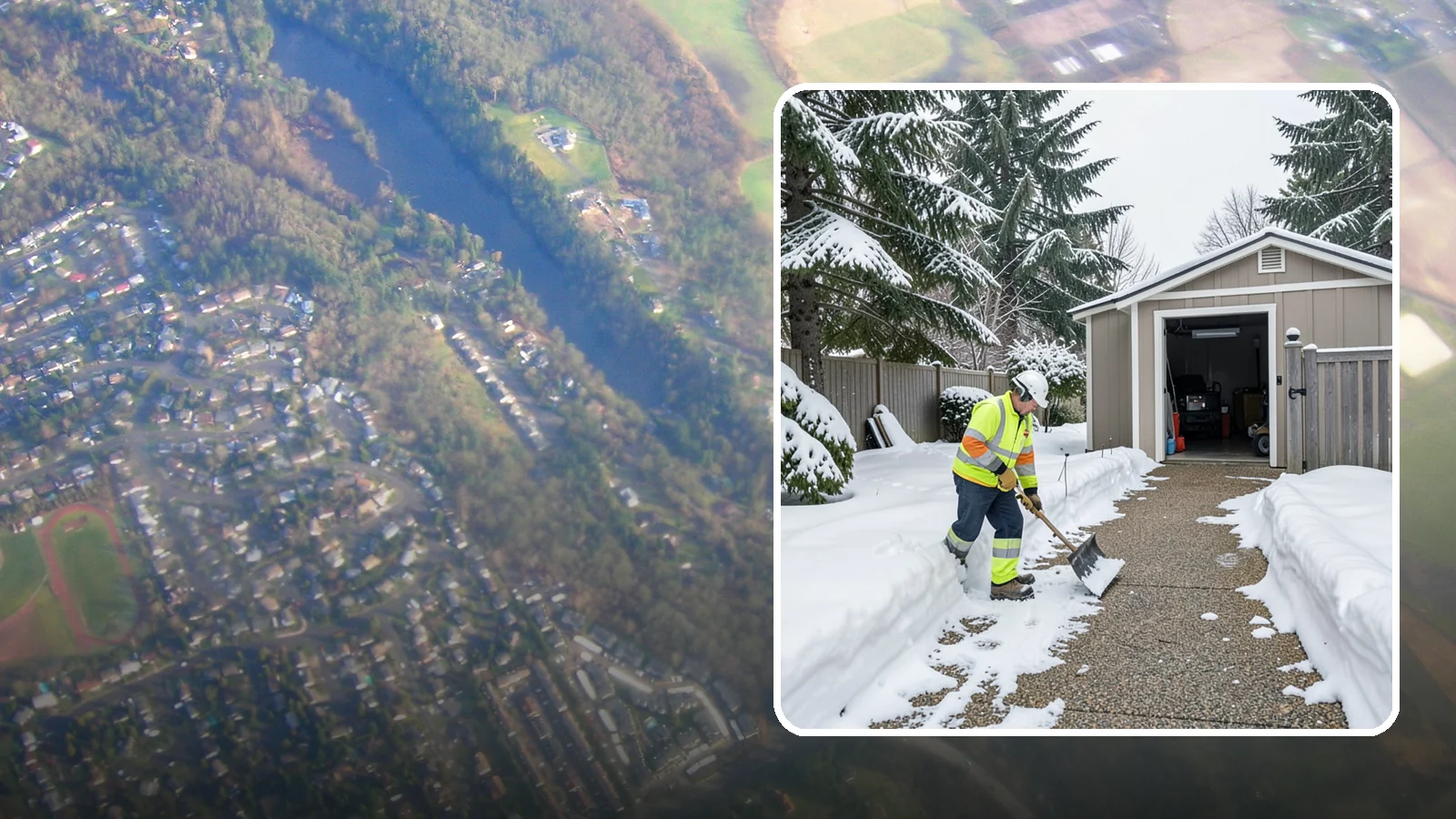 Backyard Walkway Clearing in Algona, King County, WA - We open backyard paths to sheds, gates, and utility areas that homeowners still need to reach after a snowfall.