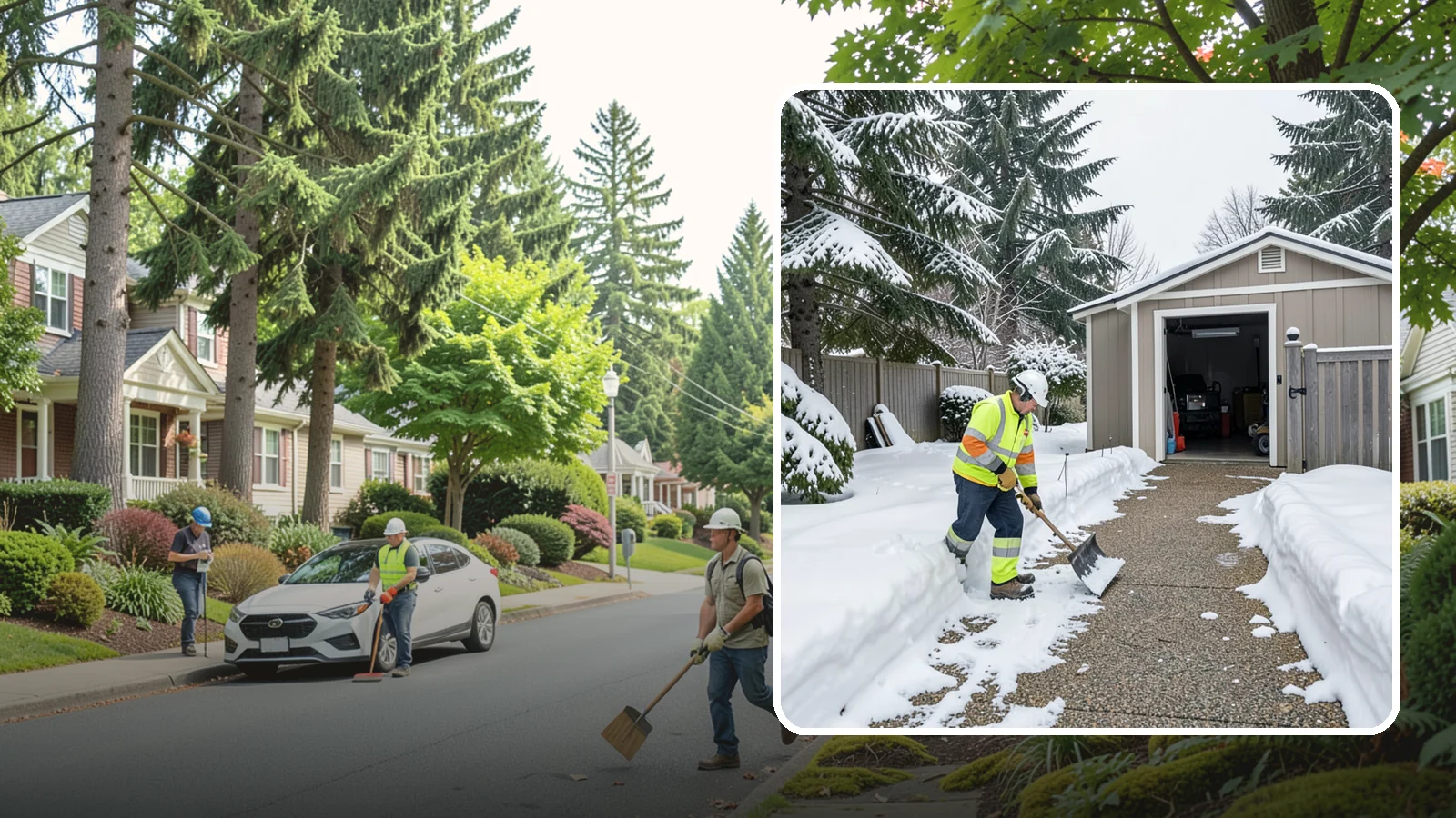Backyard Walkway Clearing in Beaux Arts Village, King County, WA - We open backyard paths to sheds, gates, and utility areas that homeowners still need to reach after a snowfall.