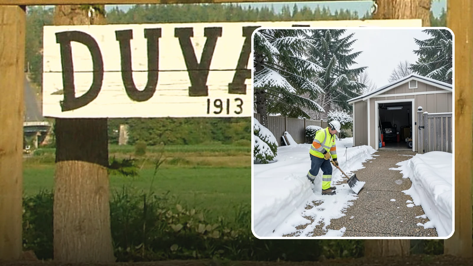 Backyard Walkway Clearing in Duvall, King County, WA - We open backyard paths to sheds, gates, and utility areas that homeowners still need to reach after a snowfall.