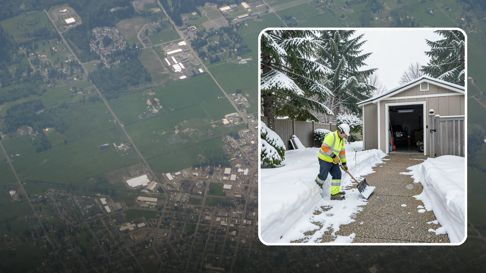 Backyard Walkway Clearing in Enumclaw, King County, WA - We open backyard paths to sheds, gates, and utility areas that homeowners still need to reach after a snowfall.