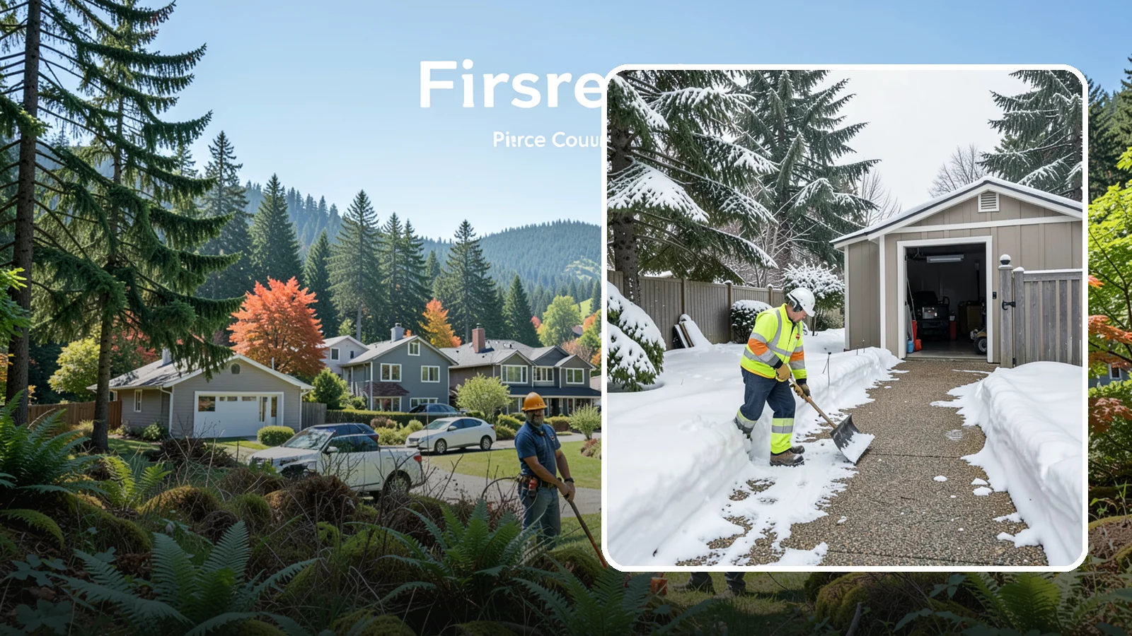 Backyard Walkway Clearing in Fircrest, Pierce County, WA - We open backyard paths to sheds, gates, and utility areas that homeowners still need to reach after a snowfall.