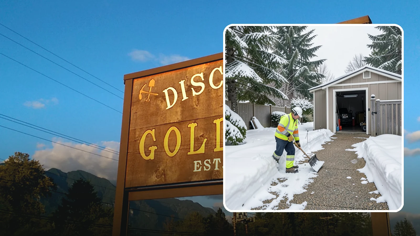 Backyard Walkway Clearing in Gold Bar, Snohomish County, WA - We open backyard paths to sheds, gates, and utility areas that homeowners still need to reach after a snowfall.