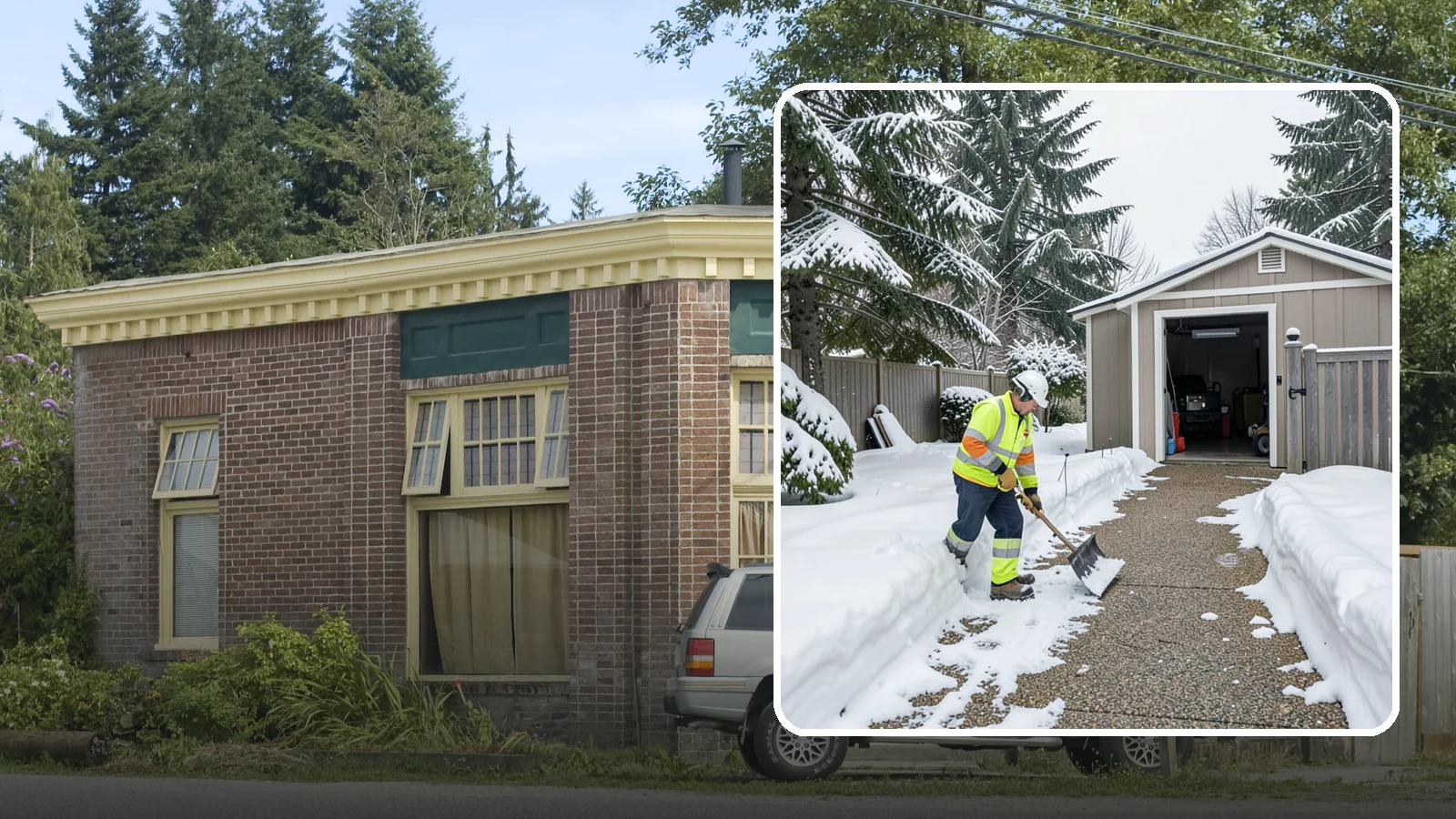 Backyard Walkway Clearing in Hamilton, Skagit County, WA - We open backyard paths to sheds, gates, and utility areas that homeowners still need to reach after a snowfall.