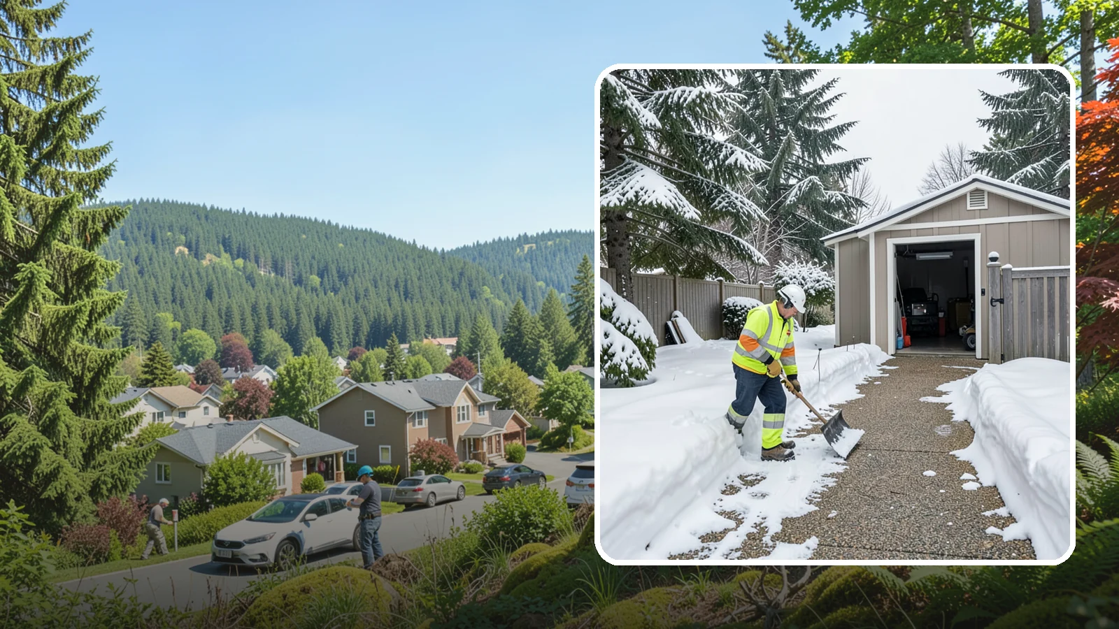 Backyard Walkway Clearing in Index, Snohomish County, WA - We open backyard paths to sheds, gates, and utility areas that homeowners still need to reach after a snowfall.