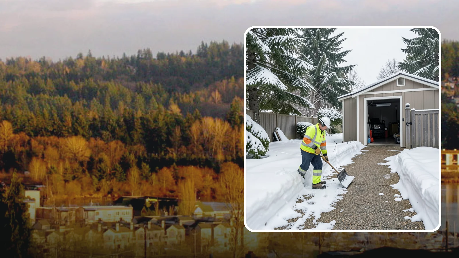 Backyard Walkway Clearing in Kenmore, King County, WA - We open backyard paths to sheds, gates, and utility areas that homeowners still need to reach after a snowfall.