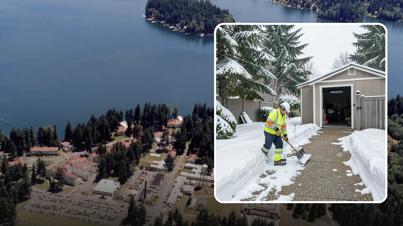 Backyard Walkway Clearing in Lakewood, Pierce County, WA - We open backyard paths to sheds, gates, and utility areas that homeowners still need to reach after a snowfall.