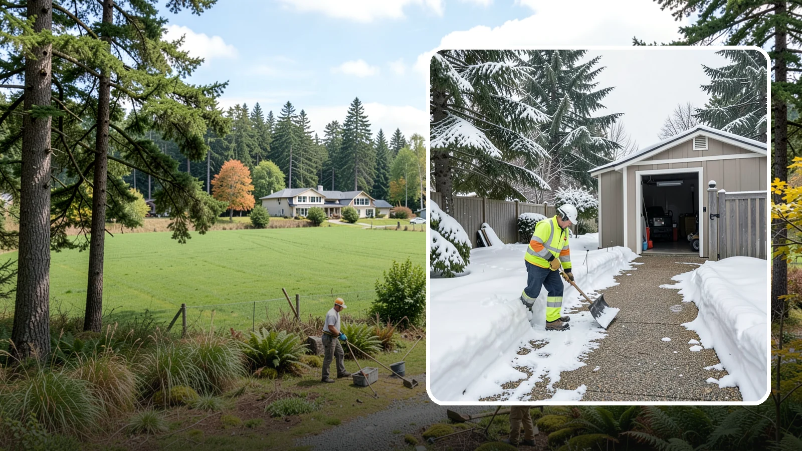 Backyard Walkway Clearing in Lyman, Skagit County, WA - We open backyard paths to sheds, gates, and utility areas that homeowners still need to reach after a snowfall.