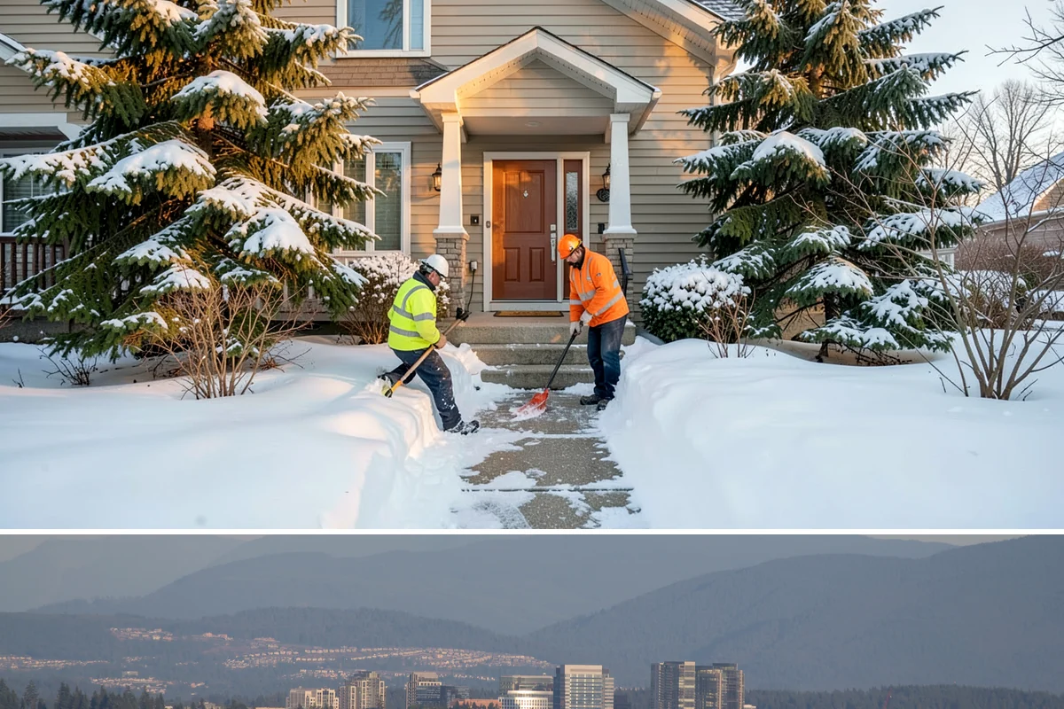 Backyard Walkway Clearing in Medina, King County, WA - Backyard paths matter most through the deep-winter weeks when shaded, tree-lined routes stay frozen long after open areas clear.