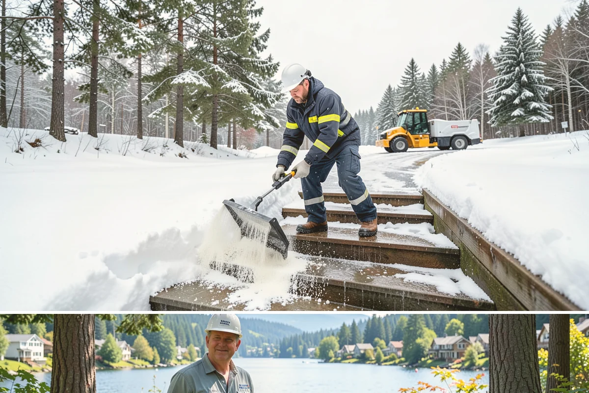 Backyard Walkway Clearing in Milton, King County, WA - Backyard paths matter most through the deep-winter weeks when shaded, tree-lined routes stay frozen long after open areas clear.