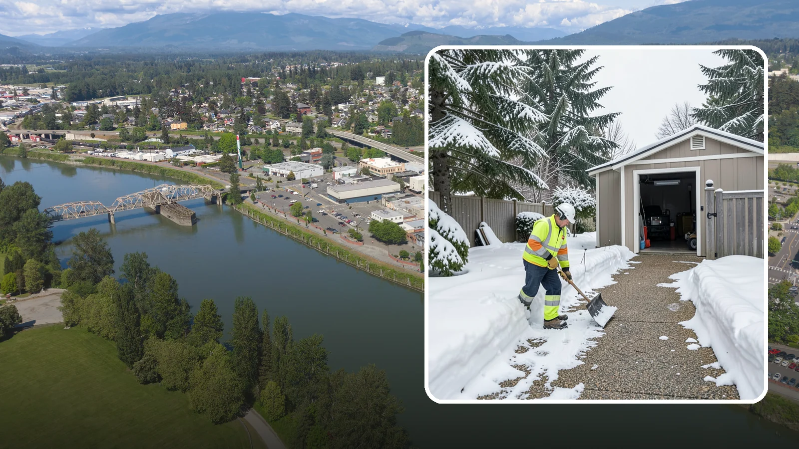 Backyard Walkway Clearing in Mount Vernon, Skagit County, WA - We open backyard paths to sheds, gates, and utility areas that homeowners still need to reach after a snowfall.