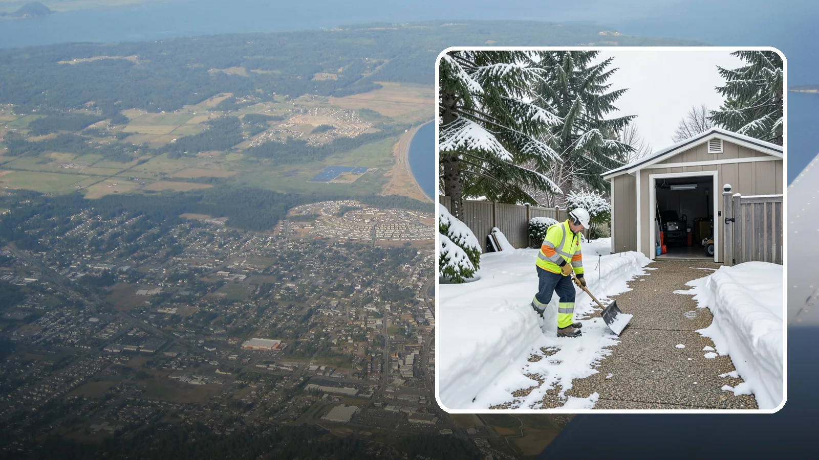 Backyard Walkway Clearing in Oak Harbor, Island County, WA - We open backyard paths to sheds, gates, and utility areas that homeowners still need to reach after a snowfall.