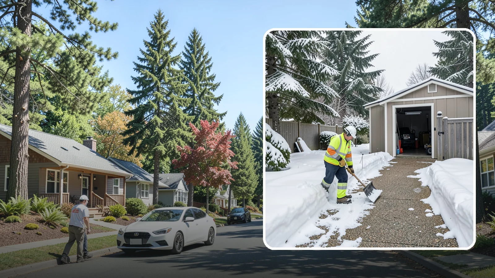 Backyard Walkway Clearing in Orting, Pierce County, WA - We open backyard paths to sheds, gates, and utility areas that homeowners still need to reach after a snowfall.