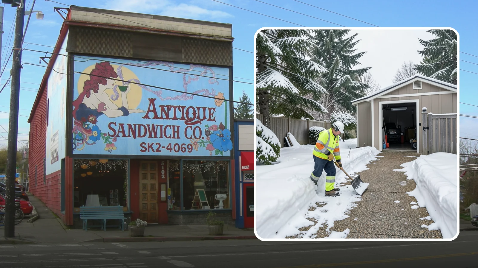 Backyard Walkway Clearing in Ruston, Pierce County, WA - We open backyard paths to sheds, gates, and utility areas that homeowners still need to reach after a snowfall.