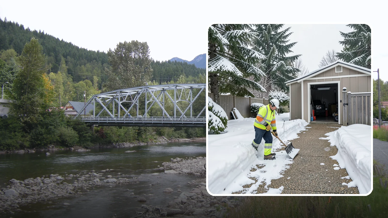 Backyard Walkway Clearing in Skykomish, King County, WA - We open backyard paths to sheds, gates, and utility areas that homeowners still need to reach after a snowfall.