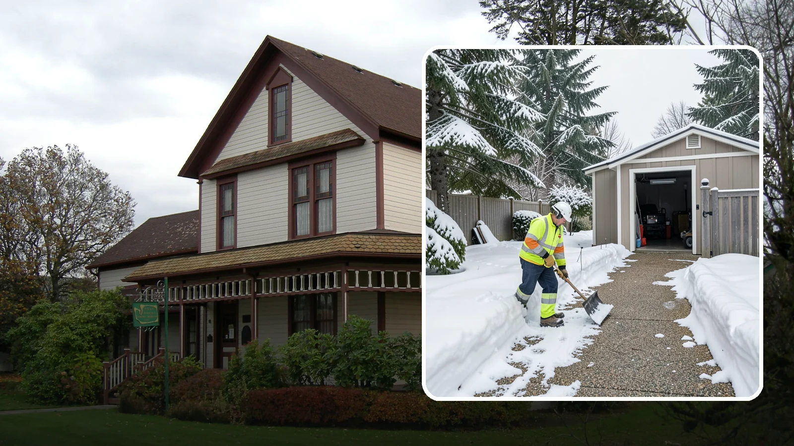 Backyard Walkway Clearing in Sumner, Pierce County, WA - We open backyard paths to sheds, gates, and utility areas that homeowners still need to reach after a snowfall.
