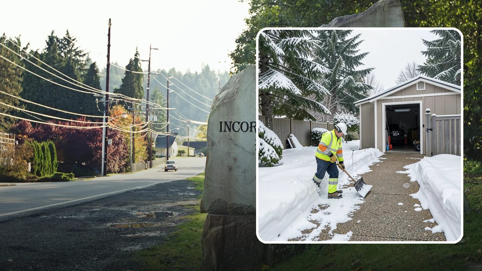Backyard Walkway Clearing in Wilkeson, Pierce County, WA - We open backyard paths to sheds, gates, and utility areas that homeowners still need to reach after a snowfall.