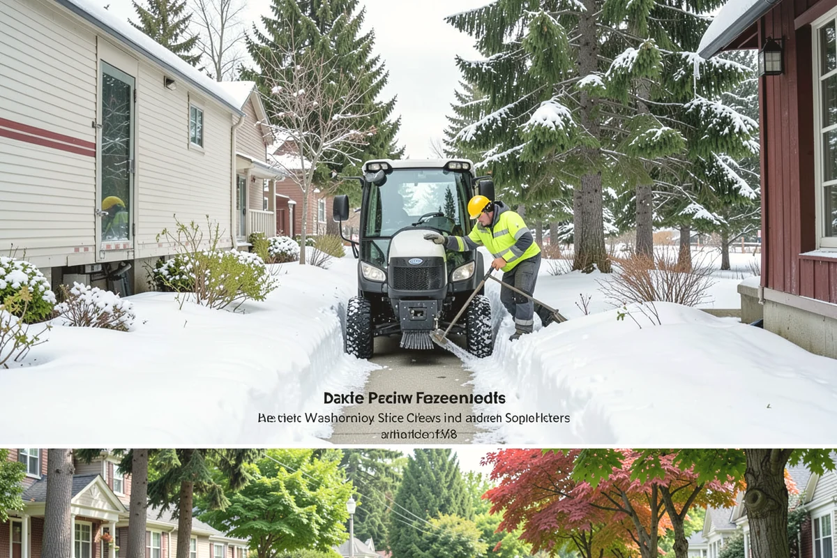 Bank Branch Snow Removal in Beaux Arts Village, King County, WA - Branch demand concentrates in December through February around short lowland cold snaps.