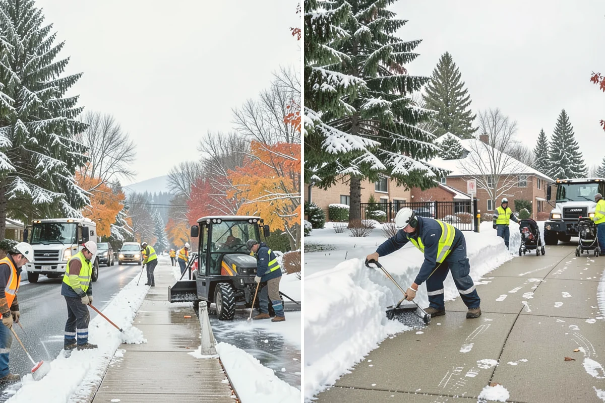 Bank Branch Snow Removal in Bellevue, King County, WA - Identify drive-through lanes, ATM pads, and the entrance walk
