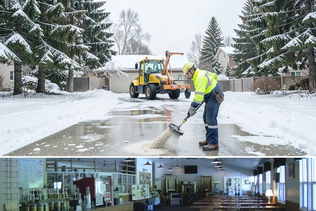 Bank Branch Snow Removal in Black Diamond, King County, WA - Branch demand concentrates in December through February around short lowland cold snaps.