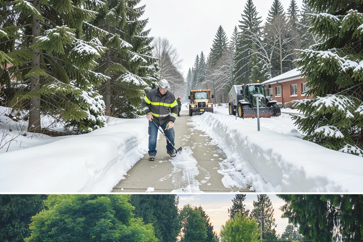 Bank Branch Snow Removal in Bonney Lake, Pierce County, WA - Branch demand concentrates in December through February around short lowland cold snaps.