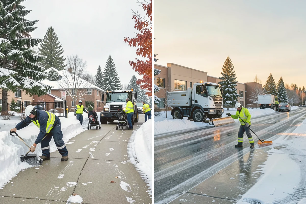 Bank Branch Snow Removal in Brier, Snohomish County, WA - Identify drive-through lanes, ATM pads, and the entrance walk
