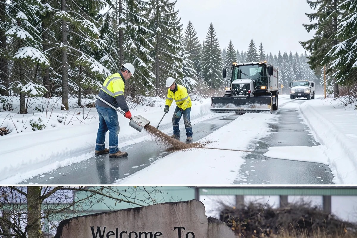 Bank Branch Snow Removal in Buckley, Pierce County, WA - Branch demand concentrates in December through February around short lowland cold snaps.